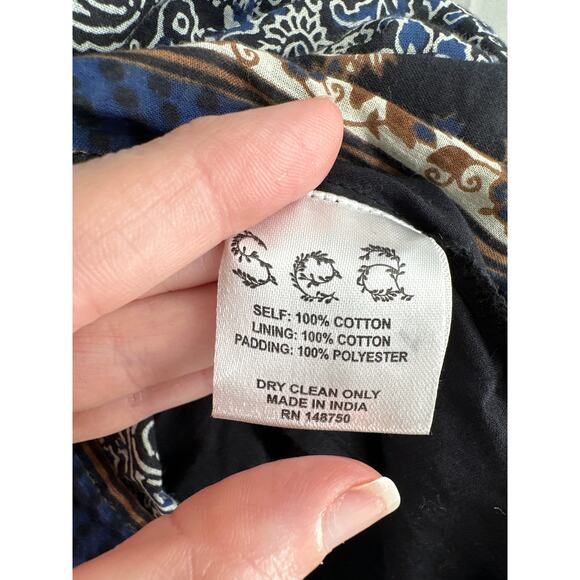 Sea New York Dress Womens XS Navy Blue Mini Tiered Paisley Floral Ruffle Ivette - Picture 7 of 9